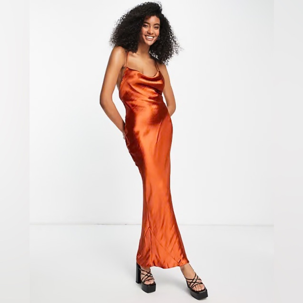 ASOS Maxi Slip Dress - Rust Color